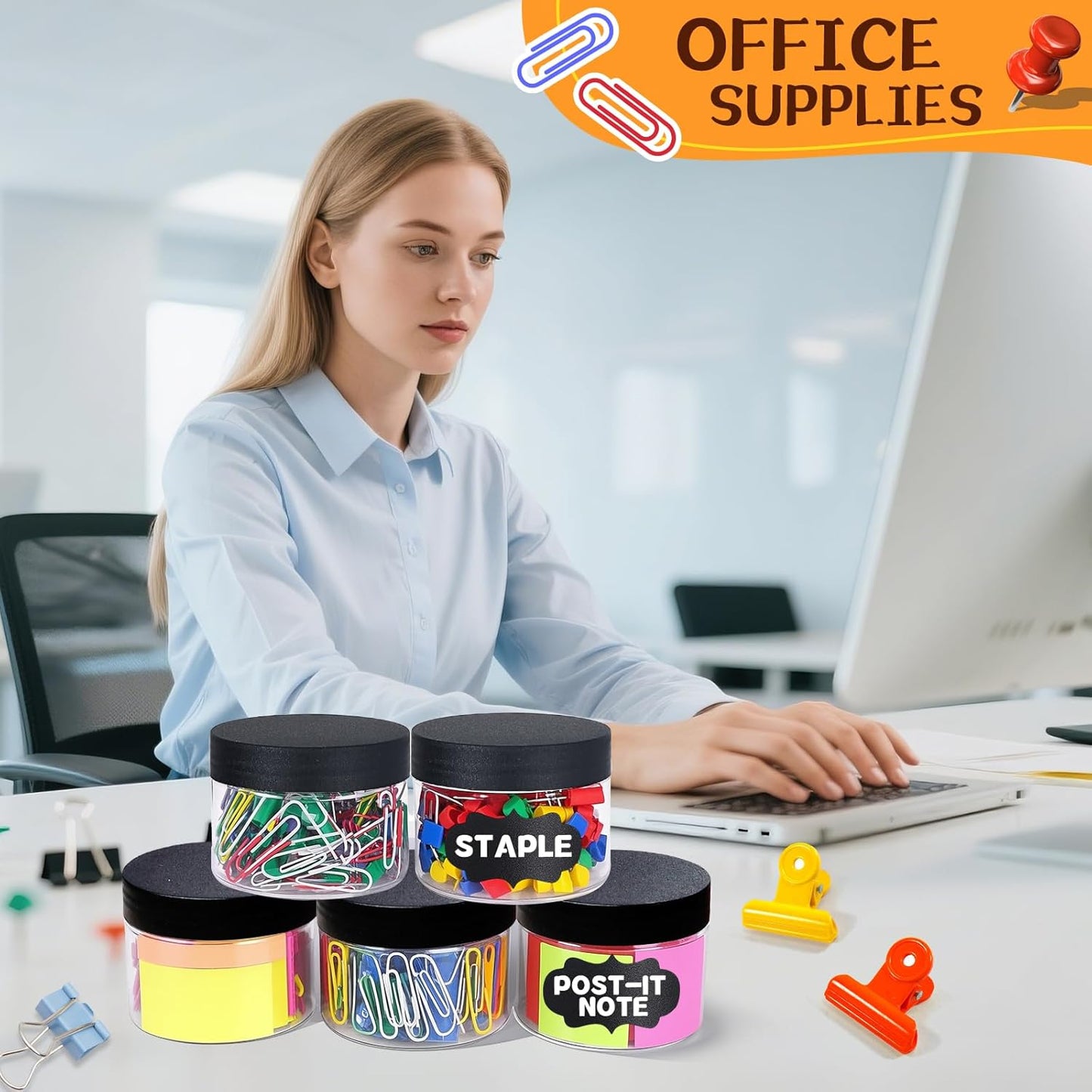 72pcs 4 oz Plastic Containers with Lids Labels Leak Proof BPA Free Airtight Refillable Clear Small Containers Storage Jars for Storing Dry Food Slime Honey Jam,black