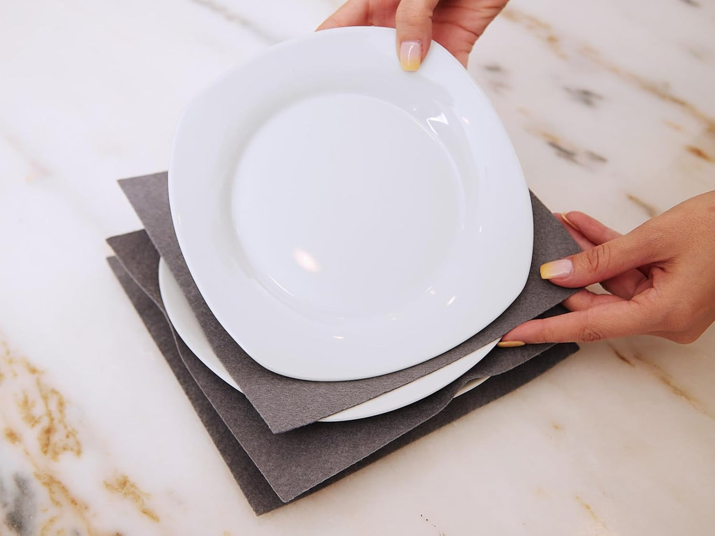 Covermates Keepsakes Felt Dividers for Dish Storage Set, Scratch & Breakage Protection, China Storage, Various