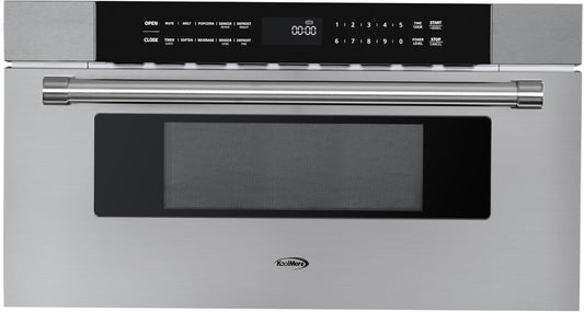KoolMore KM-MD30-SS Microwave Drawer, Capacity in Stainless-Steel, 30 in/1.2 cu. ft, Silver