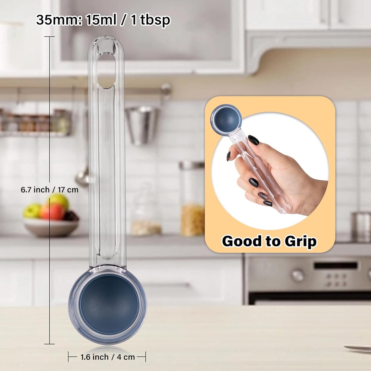 Cookie Scoop Set,1 Tablespoon Cookie Scoop for Baking, Size #60 Cookie Dough Scoop, 15 ml/ 0.5 oz Ice Cream Scoop, Acrylic Scoop, Comfortable Grip