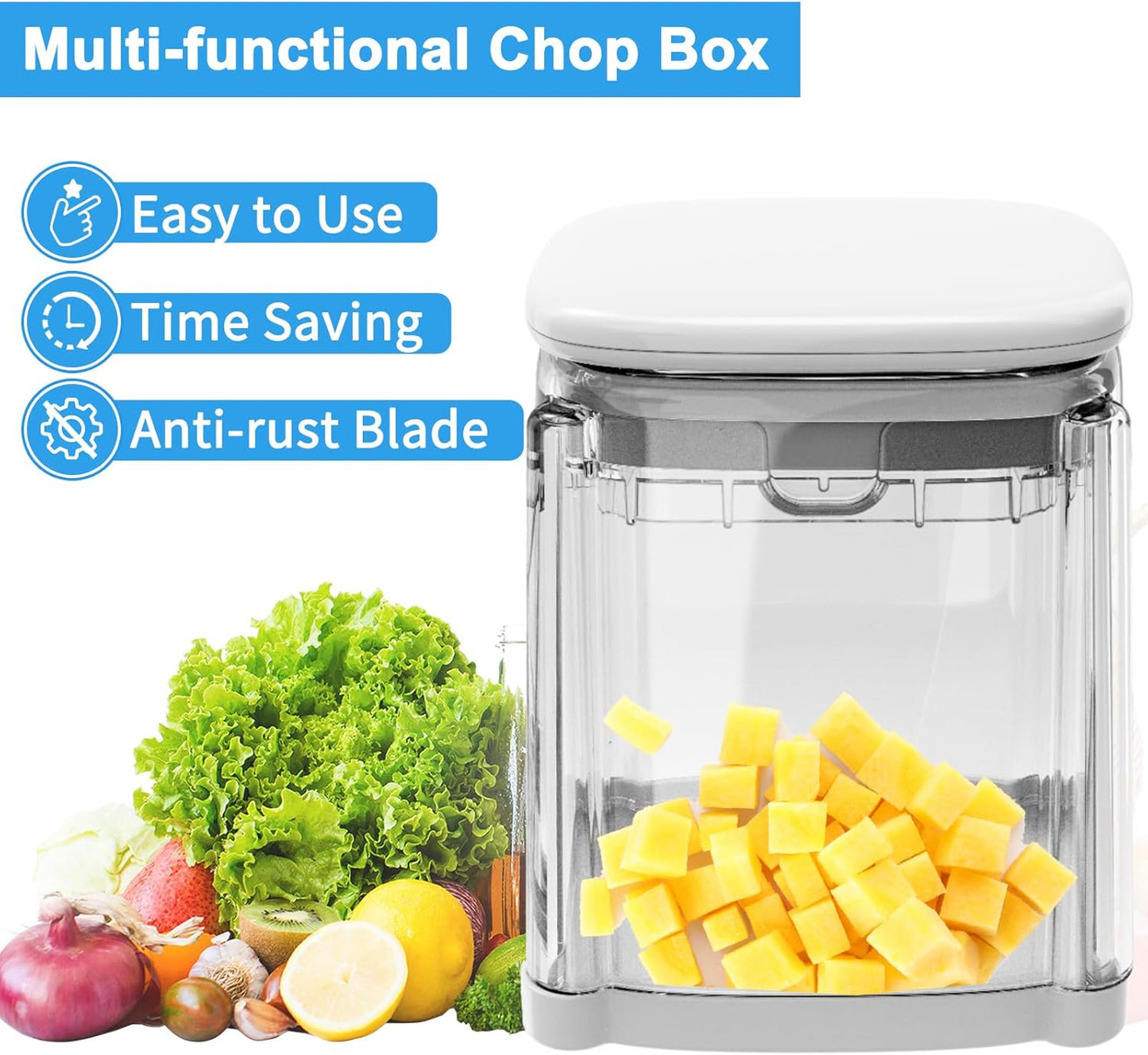 CrazyQueen Potato Slicer French Fry Cutter Veggie Chopper Potato Cutter for Fries Potato Onion Cutter Food Chopper Manual Hand Vegetable Cutter Dicer (1 Blade)