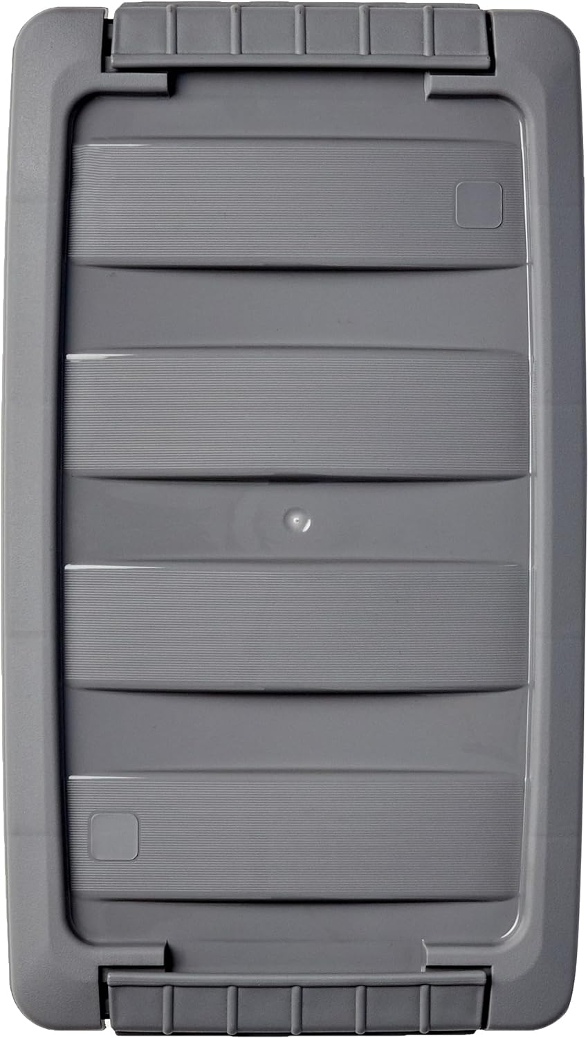 Amazon Basics Plastic Storage Containers with Secure Latching Lids, Stackable Organization Bins, Clear/Grey, 5 Quart, Set of 10