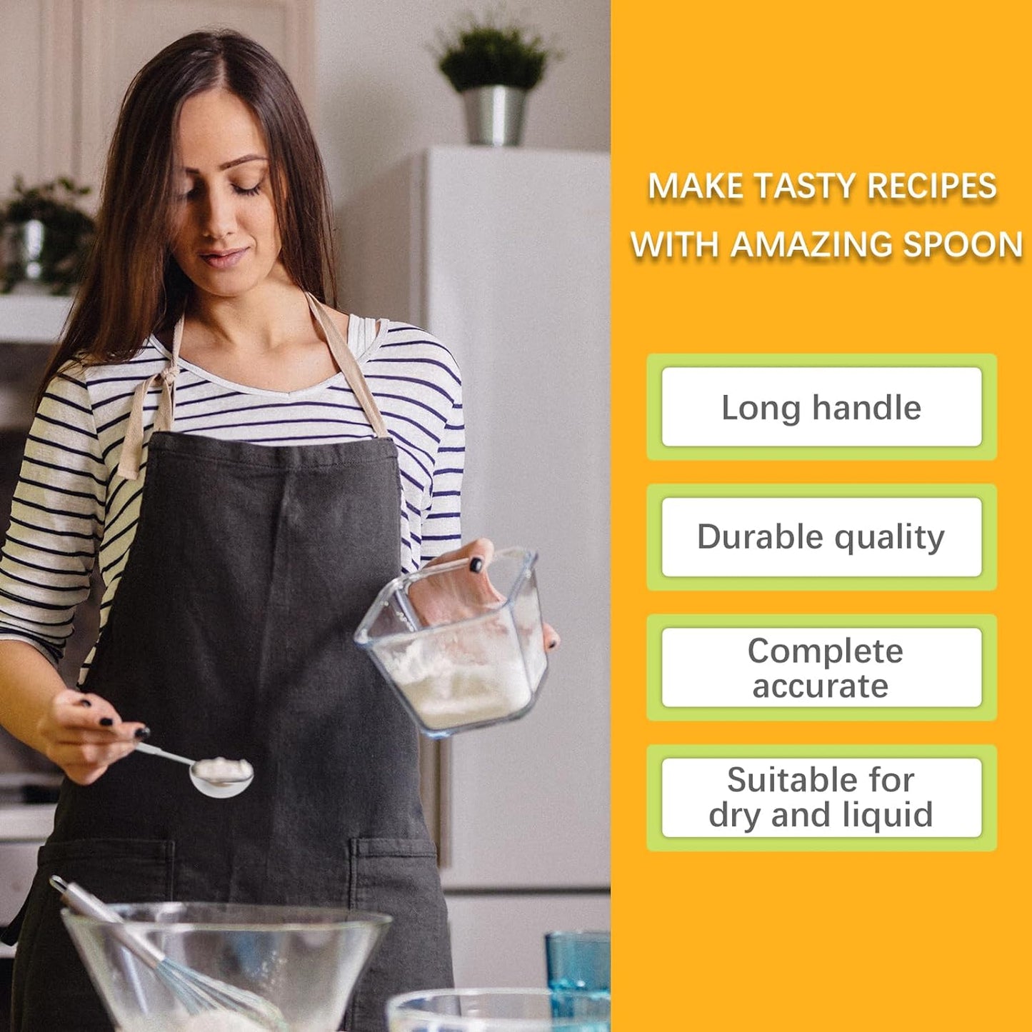 4PCS 1 Tsp(1/3tbsp, 1/6oz, 5ml) Single Measuring Spoon, Stainless Steel Individual Measure Scoop Only