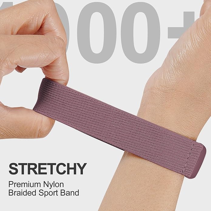 Magnetic Stretchy Nylon Compatible with Fitbit Charge 6 Bands/Fitbit Charge 5 Bands, Elastic Fabric Sport Adjustable Wristband Strap for Charge 5/6 Smartwatch Women Men