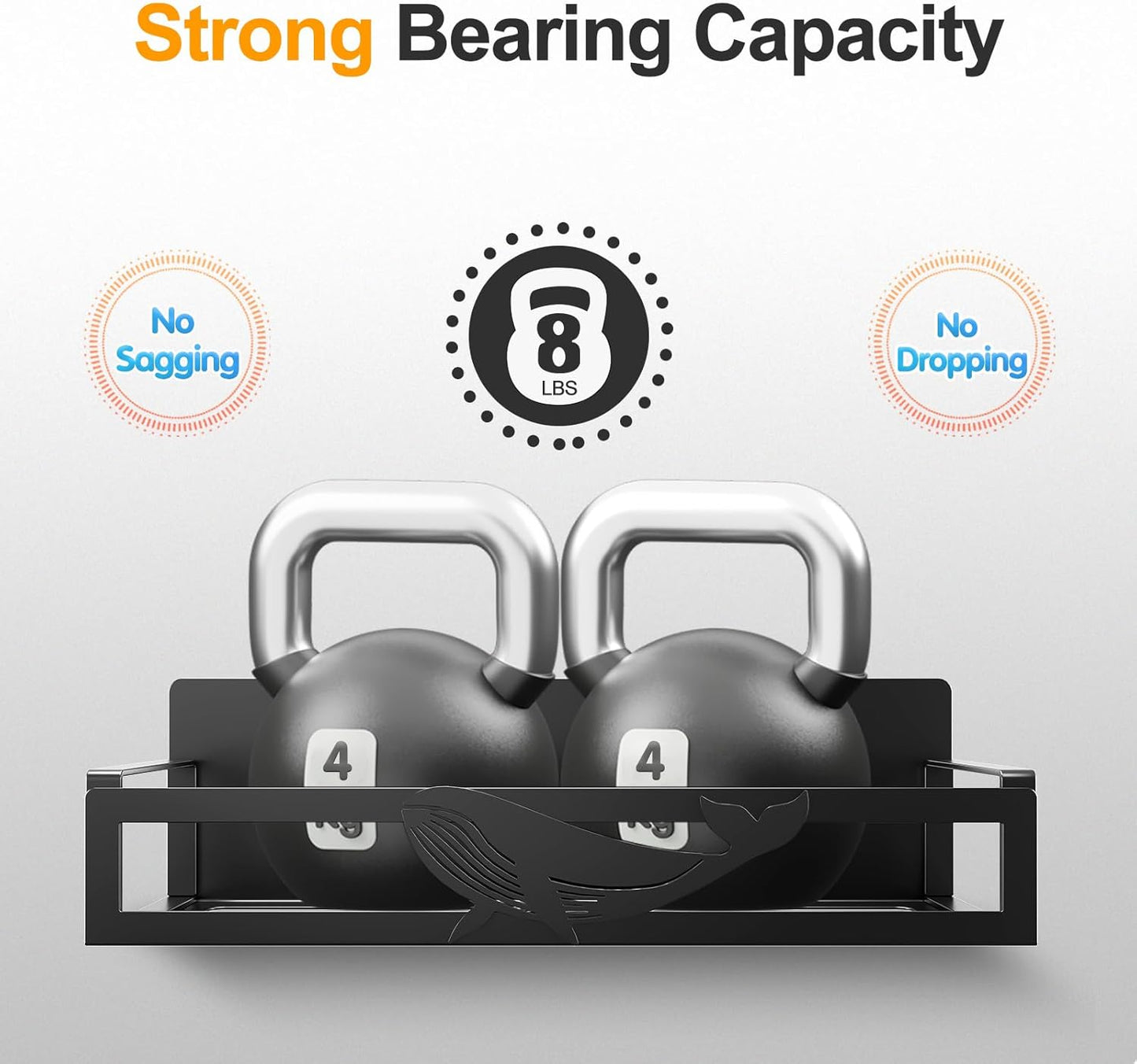 Magnetic Spice Rack for Refrigerator, 4-Pack Metal Seasoning Organizer for Kitchen Storage Organization, Magnetic Shelf for Fridge Space Saving Spice Organizer, Black