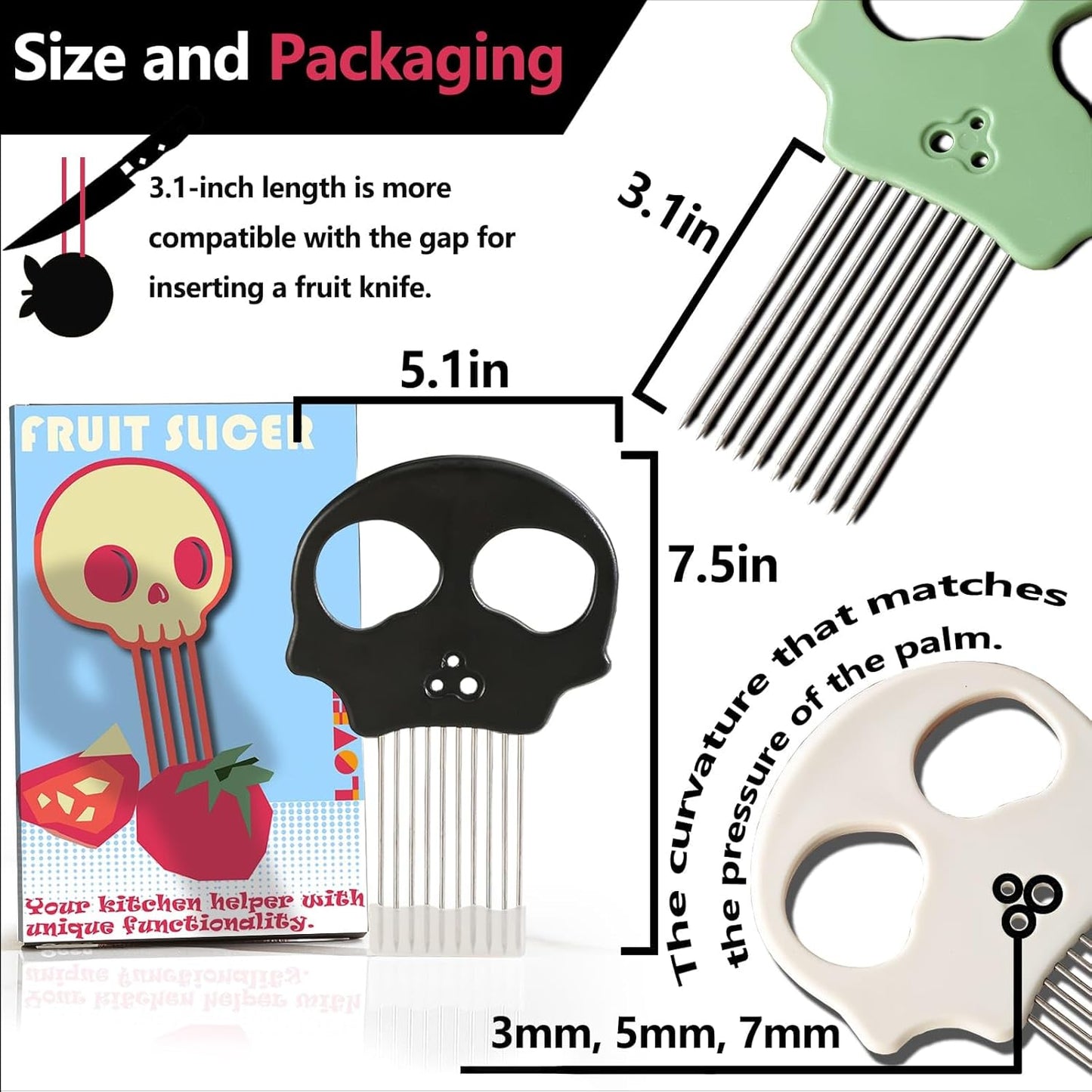 Stainless Steel Onion Cutter – Multi-Function Vegetable Cutter & Herb Stripper for Avocados, Eggs, Tomatoes, Potatoes (Green)