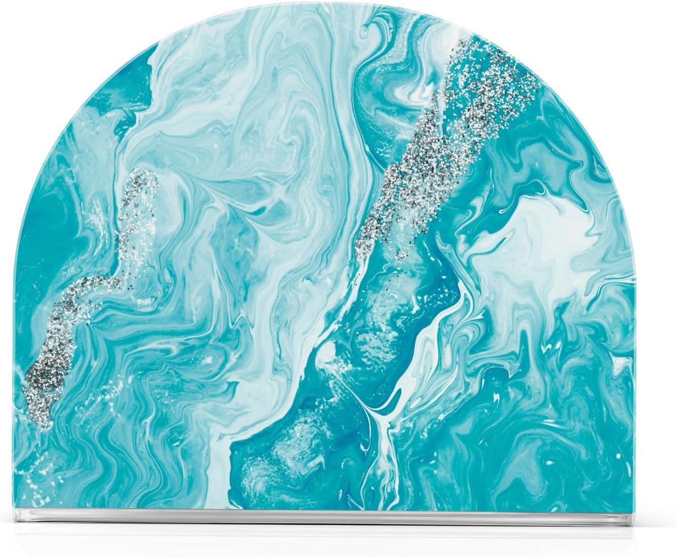 Turquoise Abstract Marble Napkin Holder for Table Paper Napkins Holder Acrylic Tissue Dispenser Kitchen Dining Room Bathroom Party Car Decor