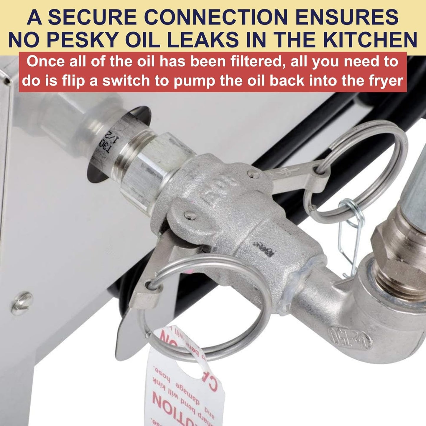 MirOil BD505 Electric Oil Filter Machine & Discard Trolley, Portable Oil Filter Machine for 55lb Fryer Grease, Filtration System for Deep Fryers for Food Trucks, Caterings, Restaurants & Food Services