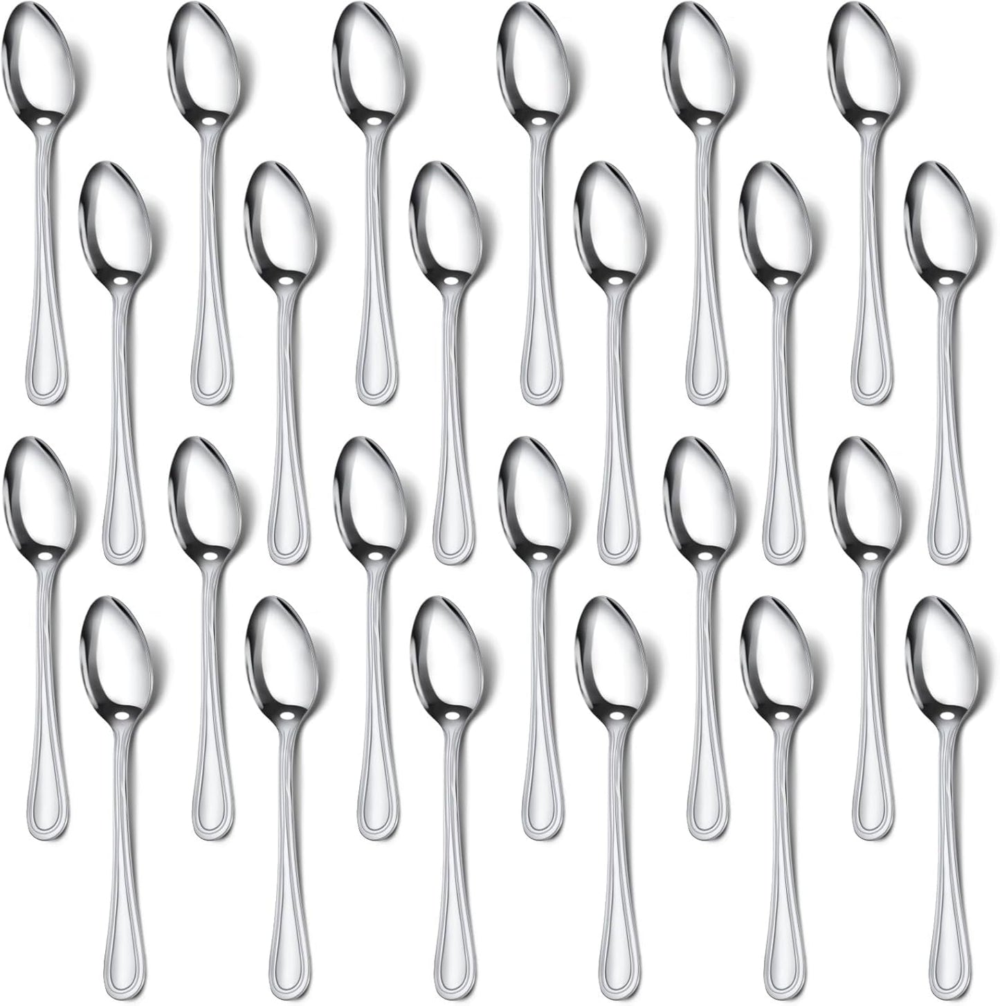 Coffee Spoons, 24-piece Espresso Spoons, 4.7-inch Stainless Steel Small Spoons for Coffee, Hot Tea, Desserts and Appetizers, Demitasse Spoon for Coffee Bar, Dishwasher Safe