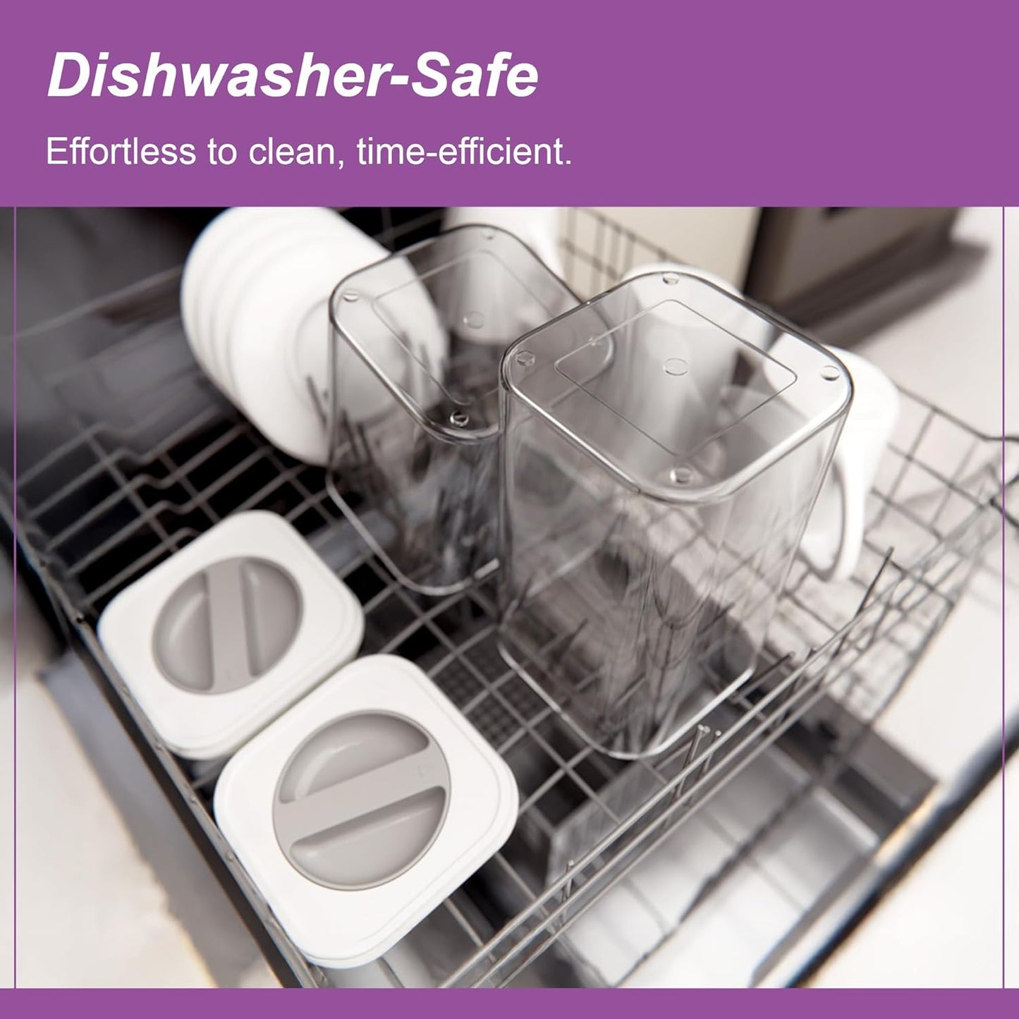 Amazing Abby - Carol - 96-Ounce Acrylic Canister (Set of 3), Plastic Airtight Food Container, Stackable for Pantry Storage, BPA-Free and Shatter-Proof, Perfect for Home and Commercial Use