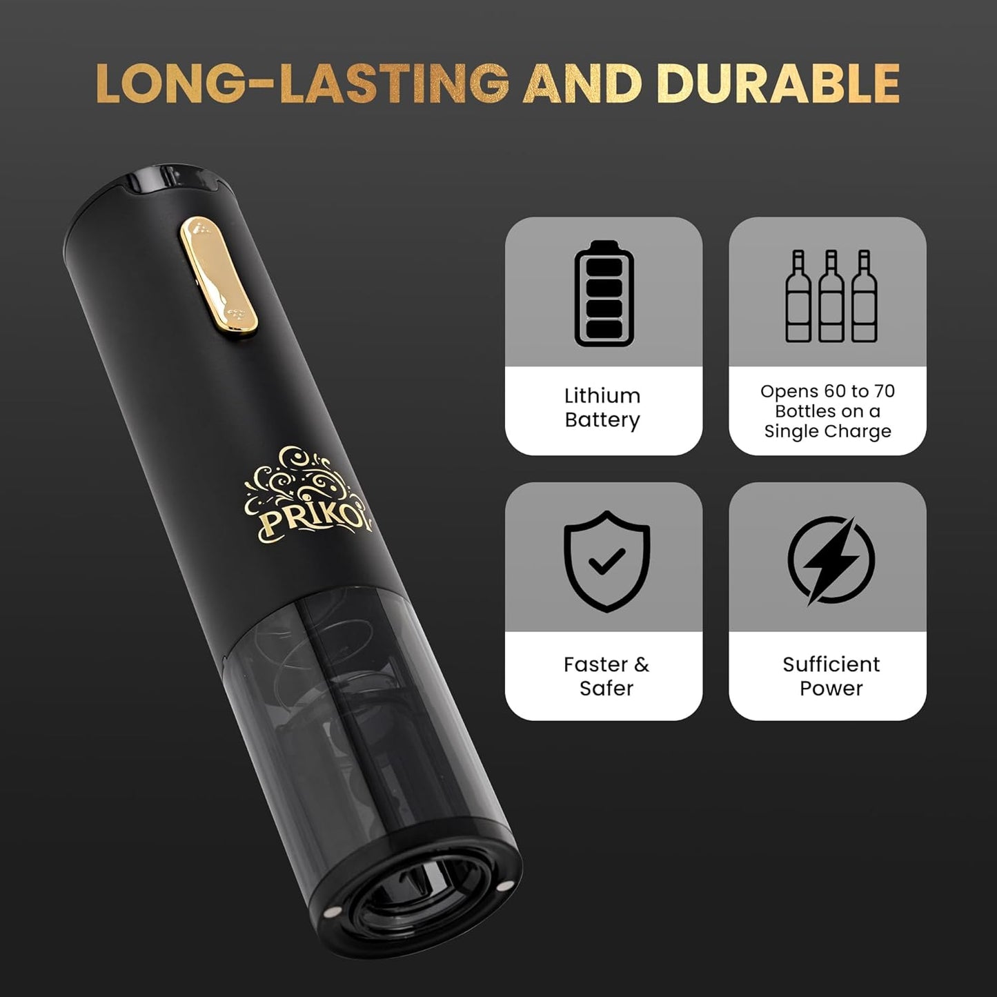 Electric Wine Opener Set with Charging Base, Automatic Cordless Wine Bottle Opener with Aerator & Pourer, Foil Cutter, Vacuum Pump, and Stoppers for Home Party Christmas Day