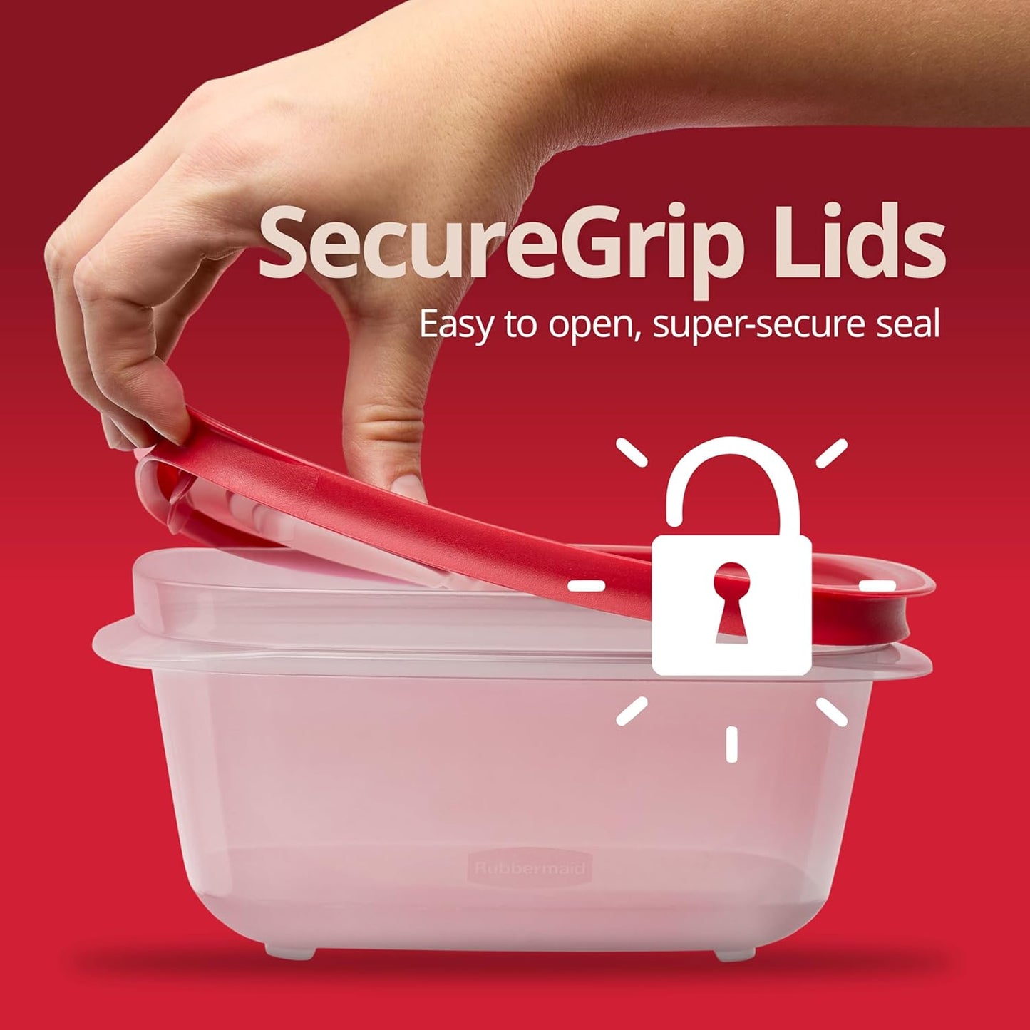 Rubbermaid EasyStore Large Containers, 18-Piece Set, Food Storage Containers, Food Storage Containers with Lids