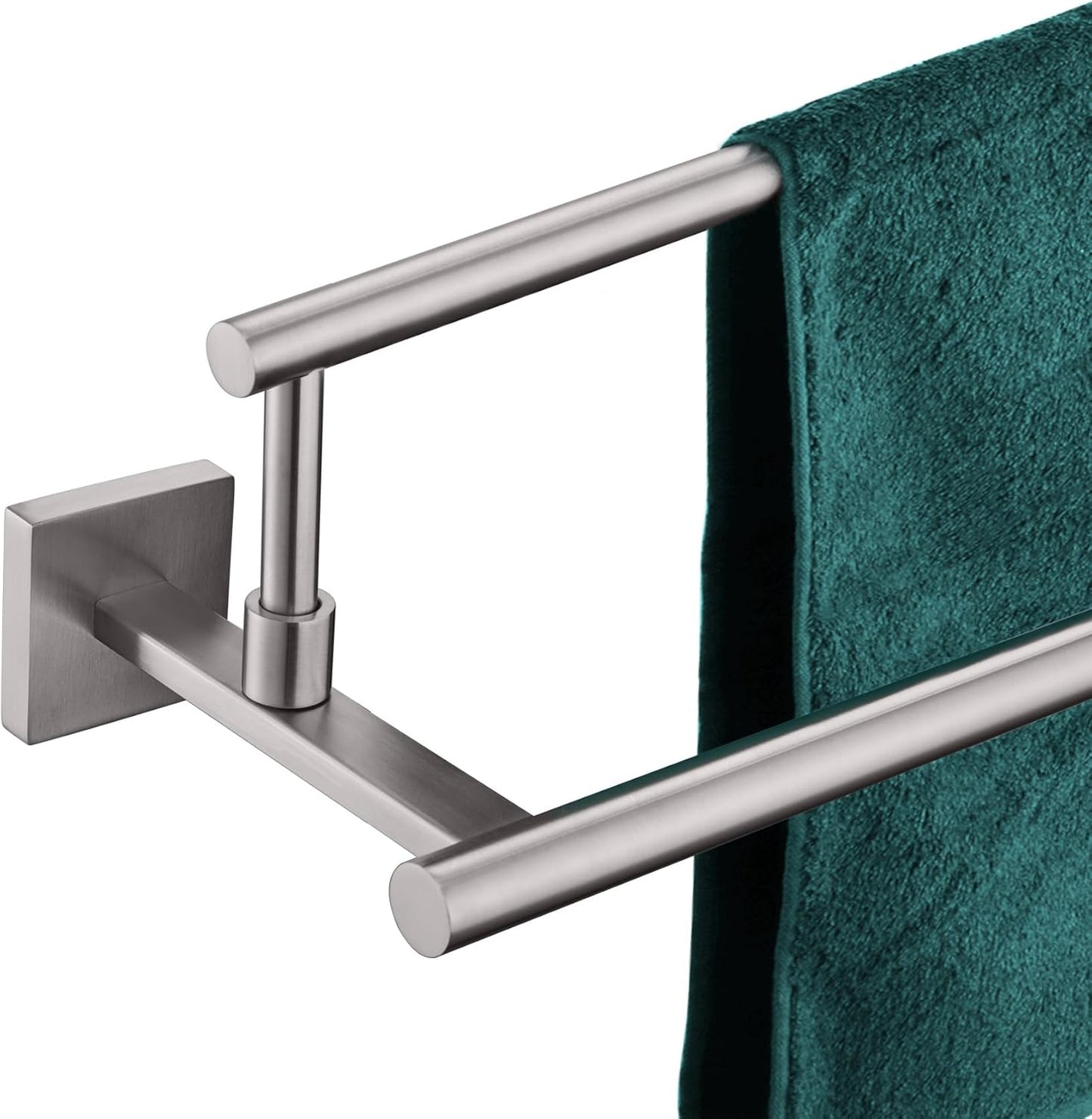 KOKOSIRI Bath Towel Holders Brushed Nickel Bathroom Rack 32-Inch Double Towel Bars Overlength Kitchen Rails Stainless Steel B5009BR-L32