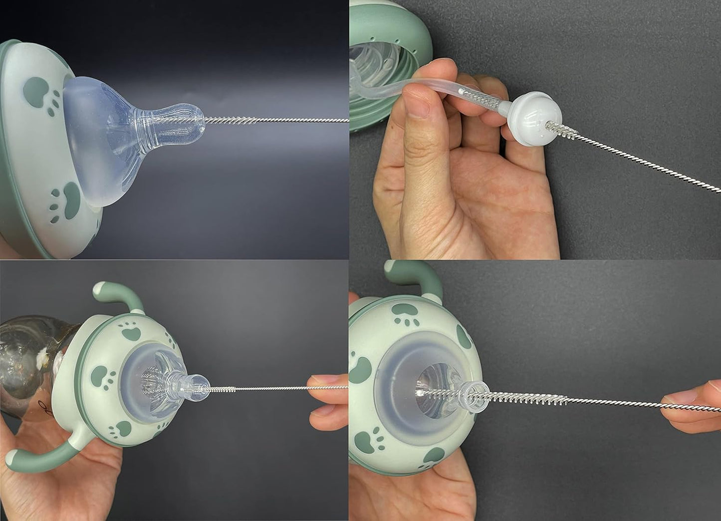 12 PCS Straw Cleaner Brush kit with 2mm-25mm /6.5-10 INCH for Tube and Pipe.Tumbler, Sippy Cup, Bottle with Straw,Hummingbird feeders and Drinking Straw, Brushes for Cleaning Tanks