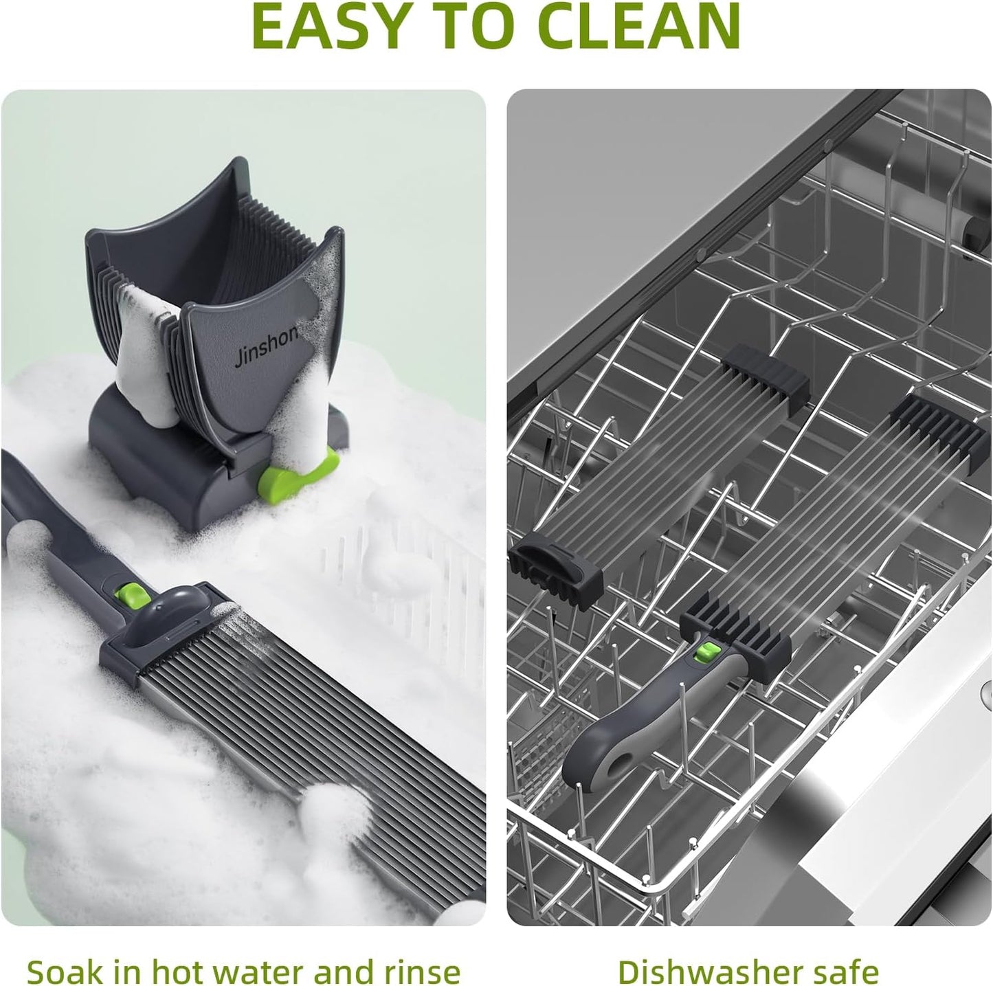 Fresh Meat Slicer, Thickness Adjustable 2 or 4 mm, 17 IN 1 Stainless Steel Manual Meat Cutter, Cleaver Kitchen Knife, Jerky Slicer Suit for Chicken Breast Beef Pork (Gray)