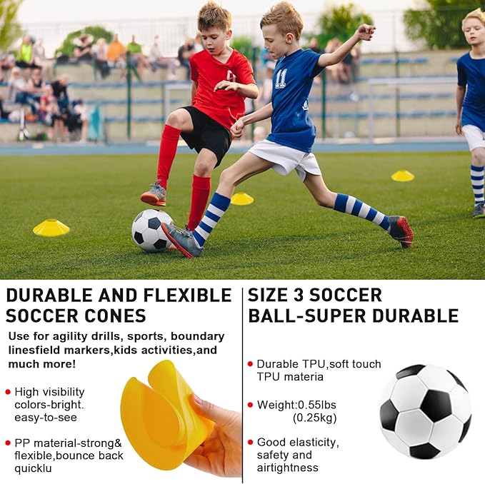 Kids Soccer Goals for Backyard Set of 2 6x4 ft
