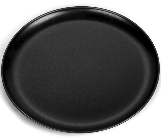 P&P CHEF Pizza Pan Bakeware for Home Kitchen, Stainless Steel Pizza Tray for Baking Pizza, Healthy & Reusable & Easy Clean, Oven & Freezer Safe, 13.5 Inch & Black