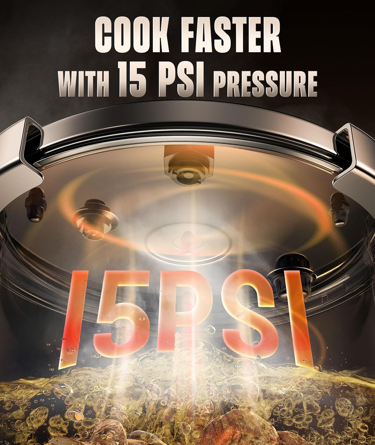 Pressure Cooker 13 QT, [Save 70% Cooking Time] Stainless Steel Pressure Canner with Triple-Layer Steel Body [One Hand Operation] Rotating Lock/Unlocking Lid System Steam Rack Included Olla De Presion