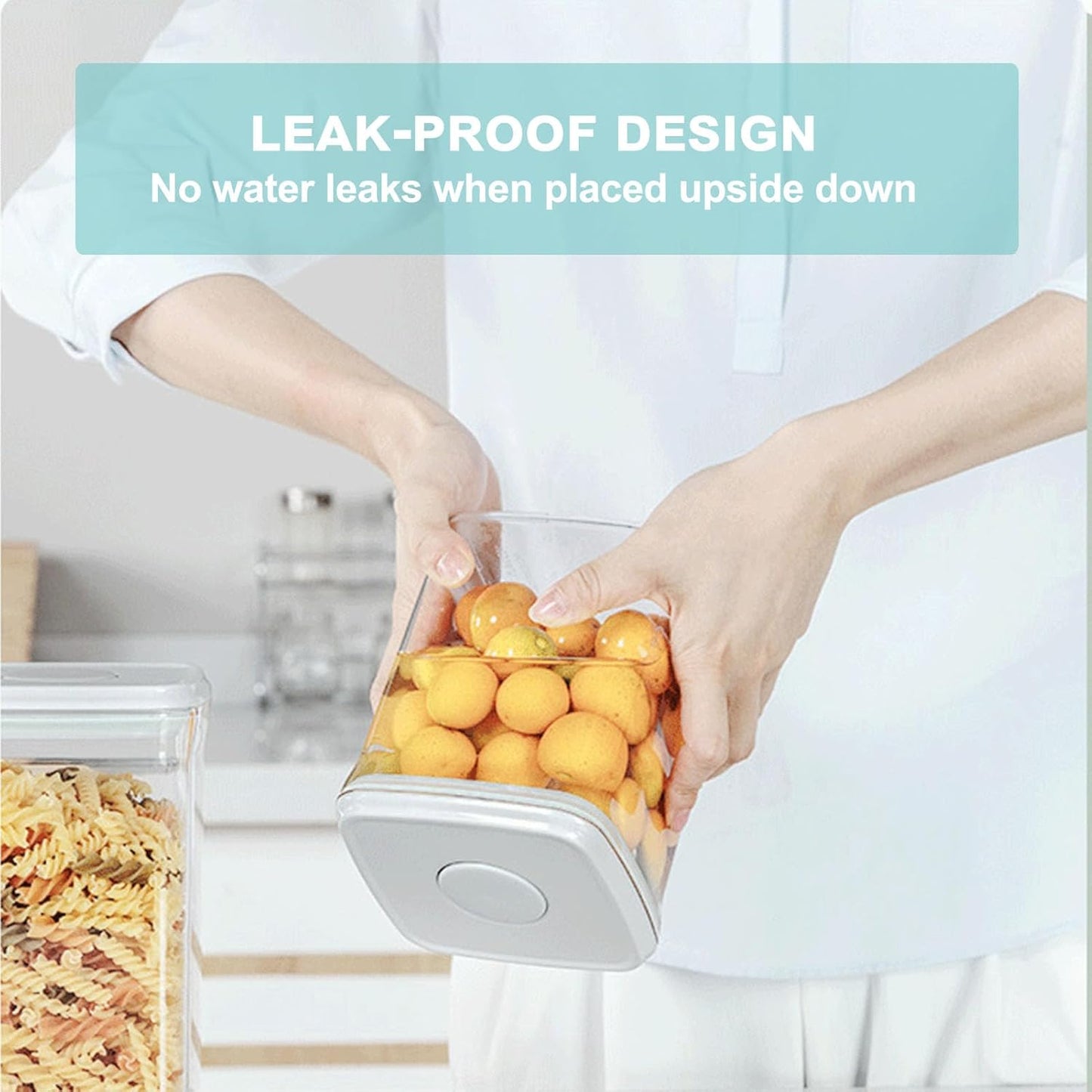 Pop Containers with Lids - Stackable Airtight Food Storage, Kitchen Pantry Storage Containers for Snacks Candy Salt Herbs Spices BPA-Free (3300ML*3)