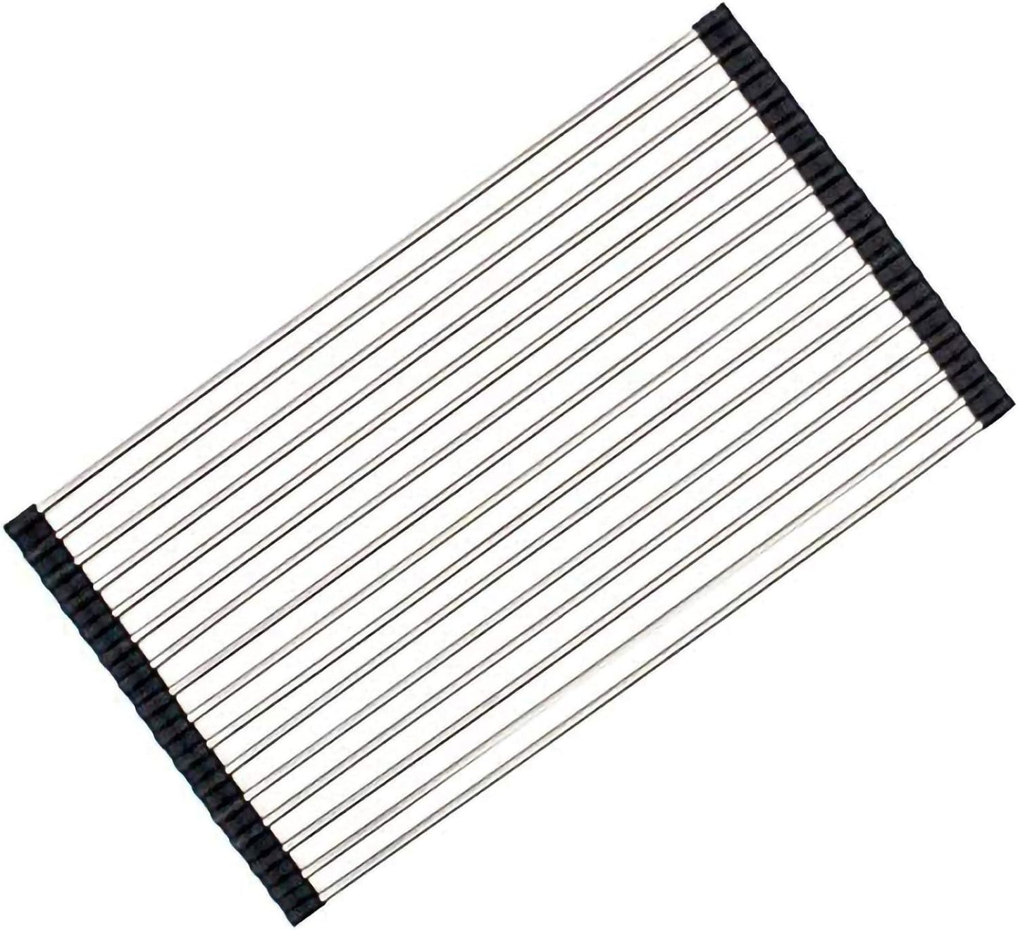 Ahyuan Roll up Dish Drying Rack Over The Sink Kitchen Roll up Sink Drying Rack Portable Dish Drainer Foldable Dish Drying Rack (Black, 20.5''X11.2'')