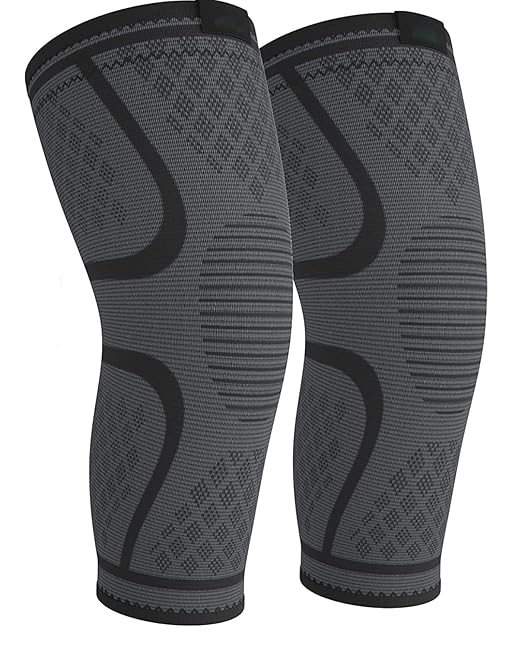 Knee Brace for Pain Relief and Support – 2-Pack Compression Knee Sleeves for Men and Women, Knee Support for Running, Sports, Arthritis, Meniscus Tear, ACL Injury Recovery S-XL