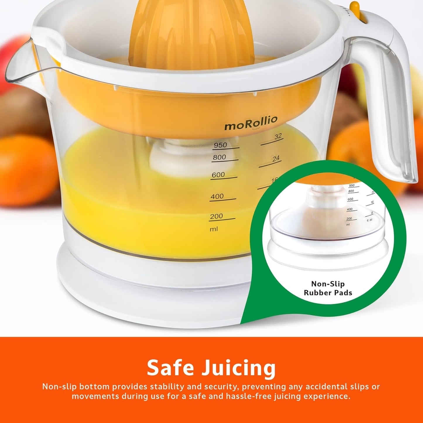 Citrus Juicer, Orange Juicer | Electric Citrus Juice Squeezer with Adjustable Pulp Control, 32oz | for Oranges, Grapefruits, Lemons and Limes