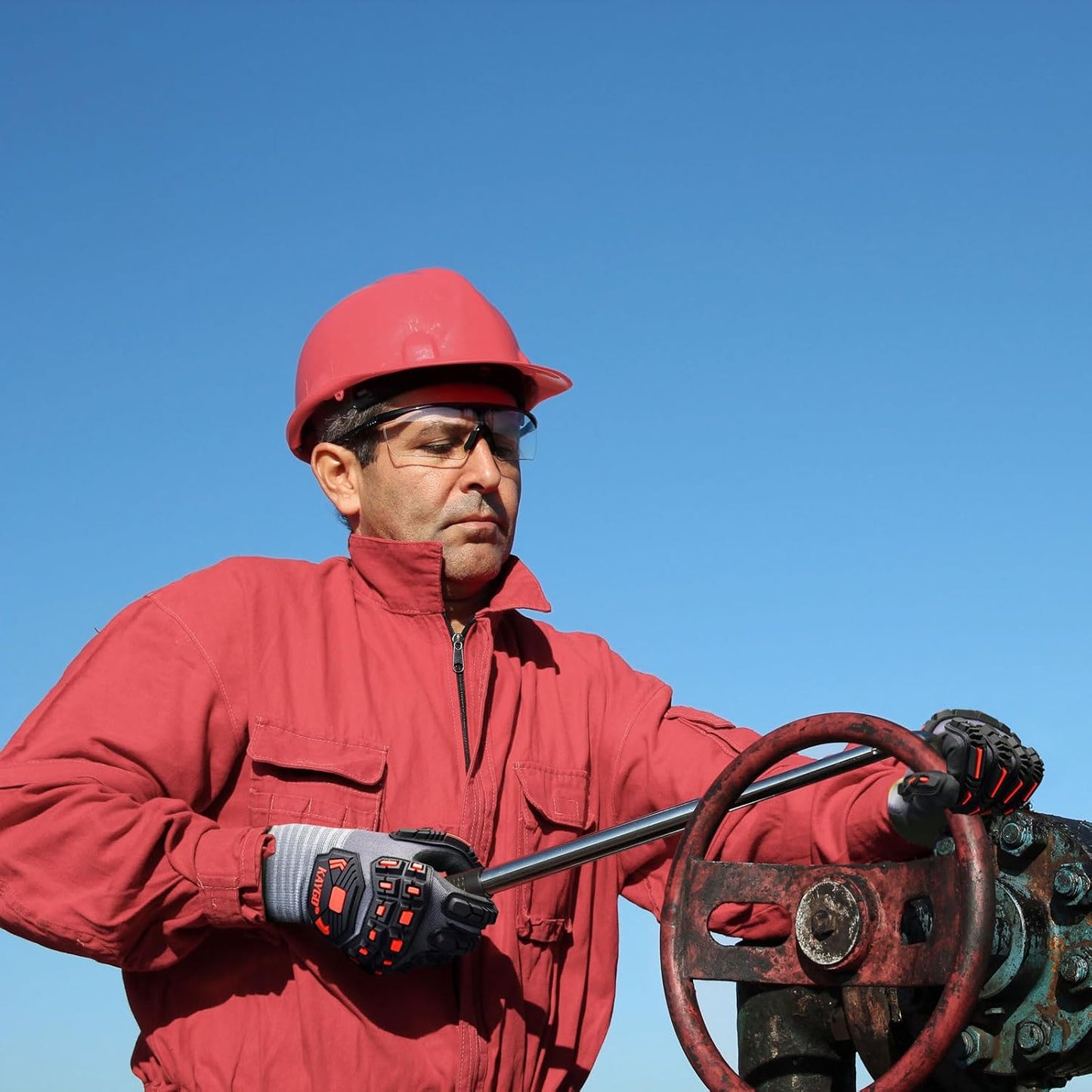 KAYGO Impact Reducing Work Gloves for Men,3 Pairs KG18N TPR Safety Work Gloves MicroFoam Nitrile Coated, Seamless Knit Nylon, Ideal for General Purpose,XL