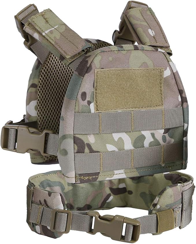 KODENOR Kids Molle Airsoft Paintball Combat Vest with Waist Belt Outdoor Training