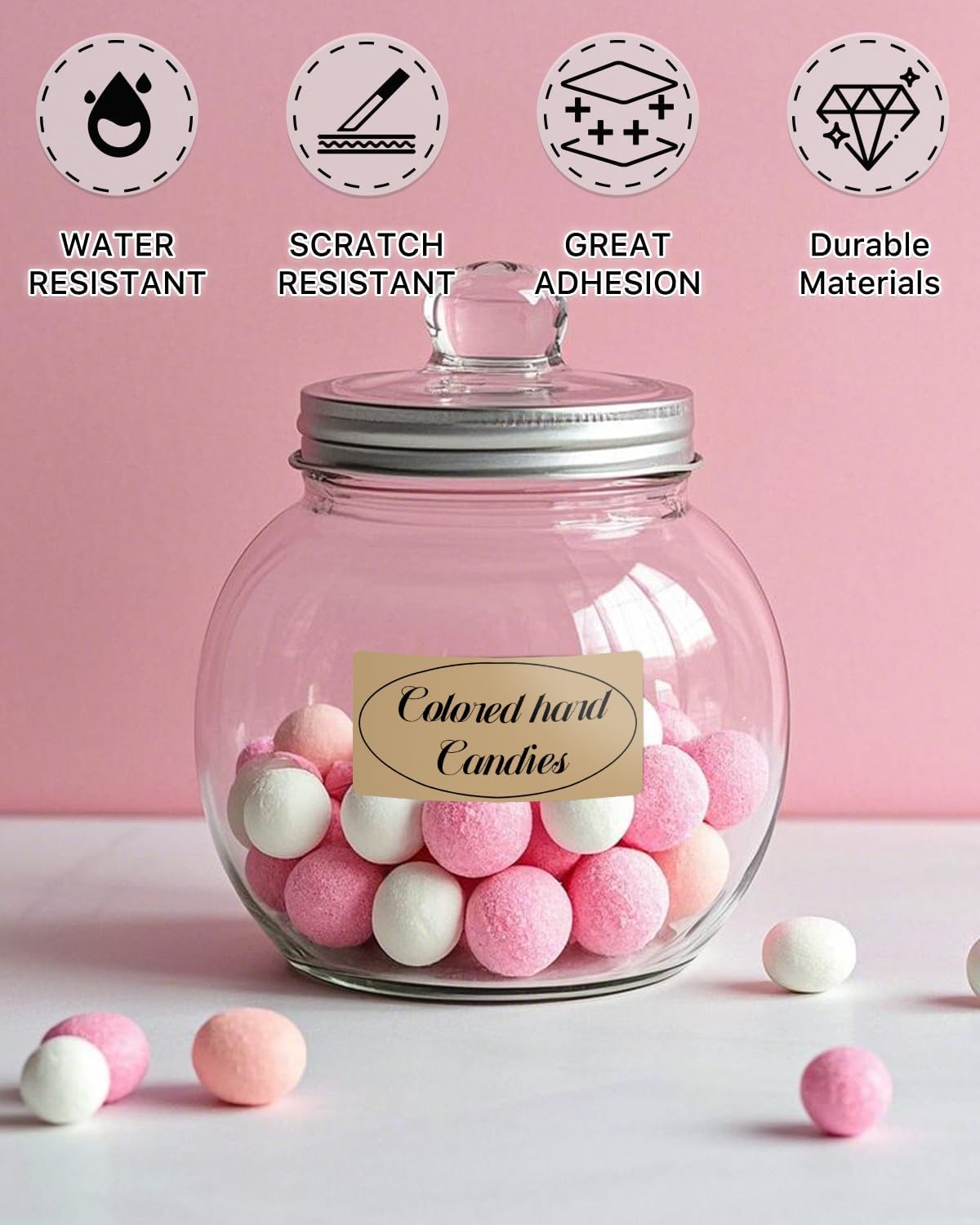 iEager 2x1 Inch Thermal Labels, Brown Rectangle Thermal Printer Stickers, Durable Shipping Label Printer Sticker for Barcode, Name, Address, 1000 Labels/Roll