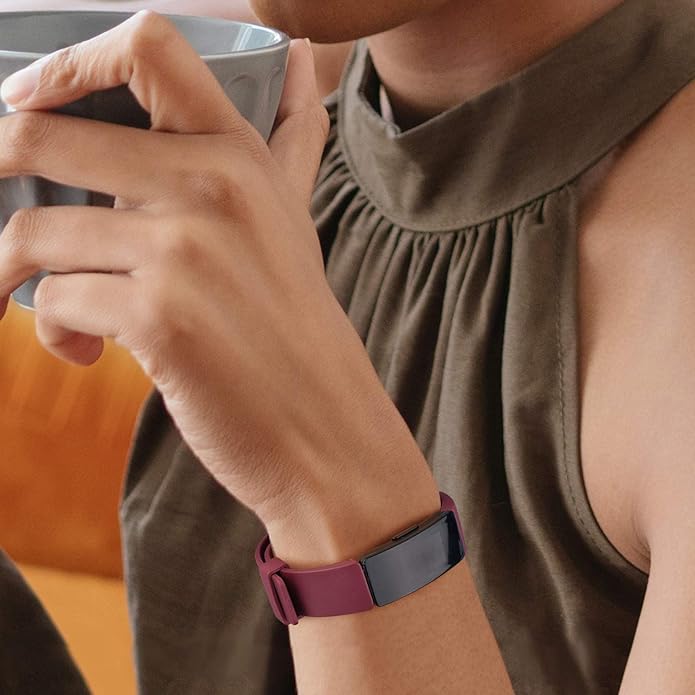 6 Pack Bands for Fitbit Inspire 2 / Inspire HR/Inspire/Ace 2 Replacement Wristbands for Women Men Small Large