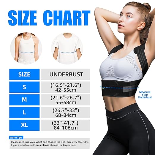Lexniush Posture Corrector for Kids Teenagers, Updated Adjustable Upper Back Posture Brace for Boys/Girls, Breathable Back Support Braces for Scoliosis, Hunchback, Pain Relief, Spine Corrector, S
