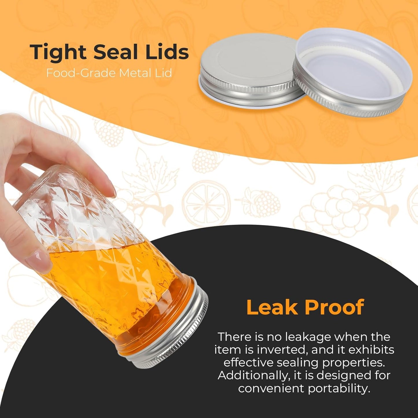 Eathtek 12 oz Mason Jars 20 Pack, 360ml Mini Canning Jars with Regular Lids for Jelly Herbs Spice Honey Storage, Small Glass Jars Candle jars, Extra Lids Tags Label Included