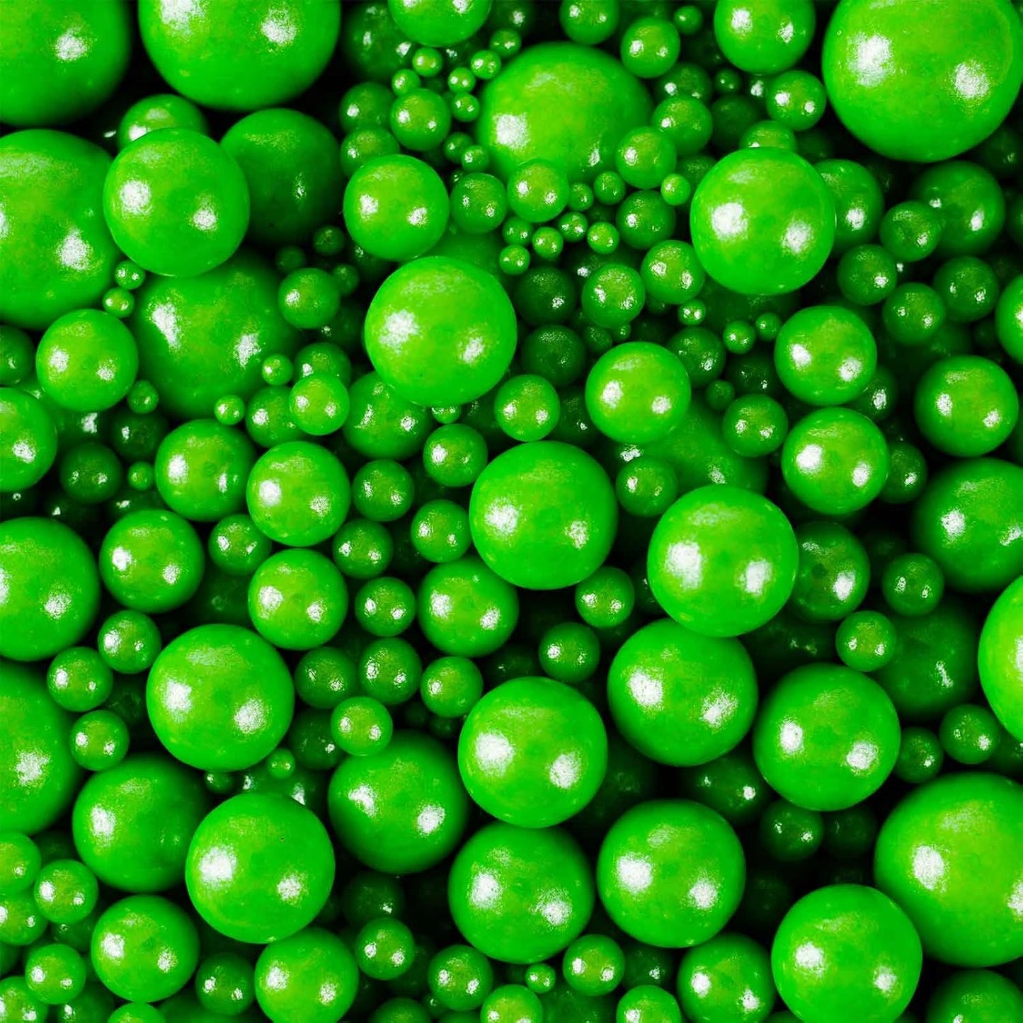 Kasvan Christmas Green Pearl Sugar Sprinkles - Edible Candy Pearls 130g/4.58 Oz, Mix Size, Baking Cake Decorations, Ice Cream Toppings and Cookie Decorating, Wedding Party Chirstmas Supplies