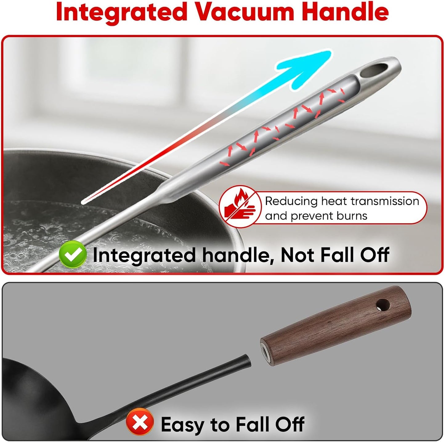 5 Pcs Newness Cooking Utensils Set, 304 Stainless Steel Kitchen Utensils Set, Metal Kitchen Accessories, Include Soup Ladle, Slotted Skimmer Spoon, Spaghetti Spoon and Spatula, Dishwasher Safe