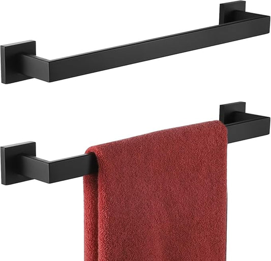 KOKOSIRI 16-Inch Single Towel Bar SUS304 Stainless 2 Pack, B4003BK-L16-P2