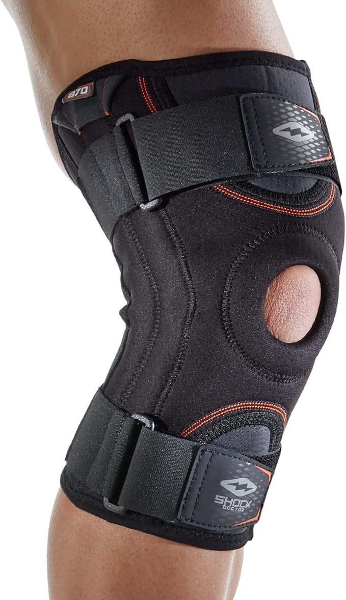 Shock Doctor 870 Knee Brace, Knee Support for Stability, Minor Patella Instability, Meniscus Injuries, Minor ligament Sprains for Men & Women, Sold as Single Unit (1)
