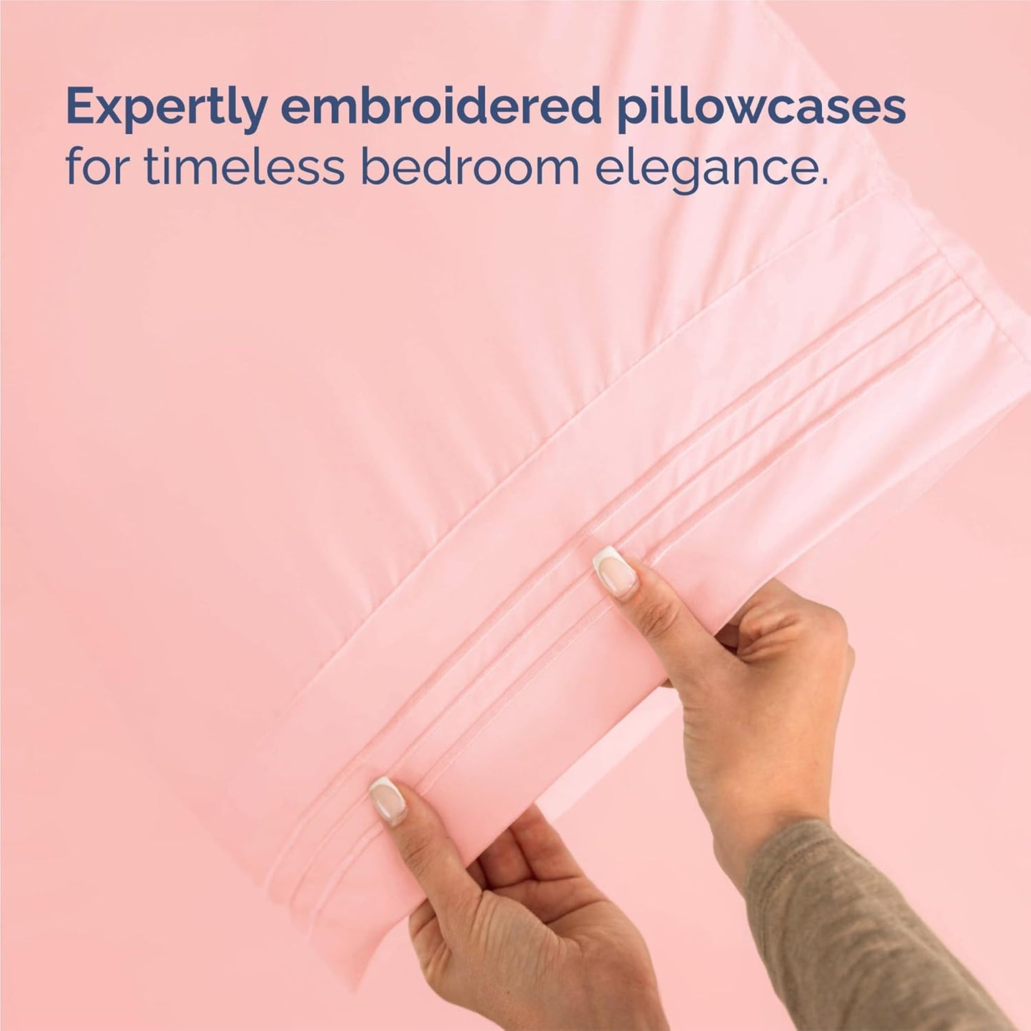 Split King Size 5 Piece Sheet Set - Comfy Breathable & Cooling Bed Sheets Set - Hotel Luxury Bedding for Women, Men, Kids, Teens, Boys & Girls - Deep Pockets, Soft, Wrinkle Free - Oeko-Tex - Baby Pink