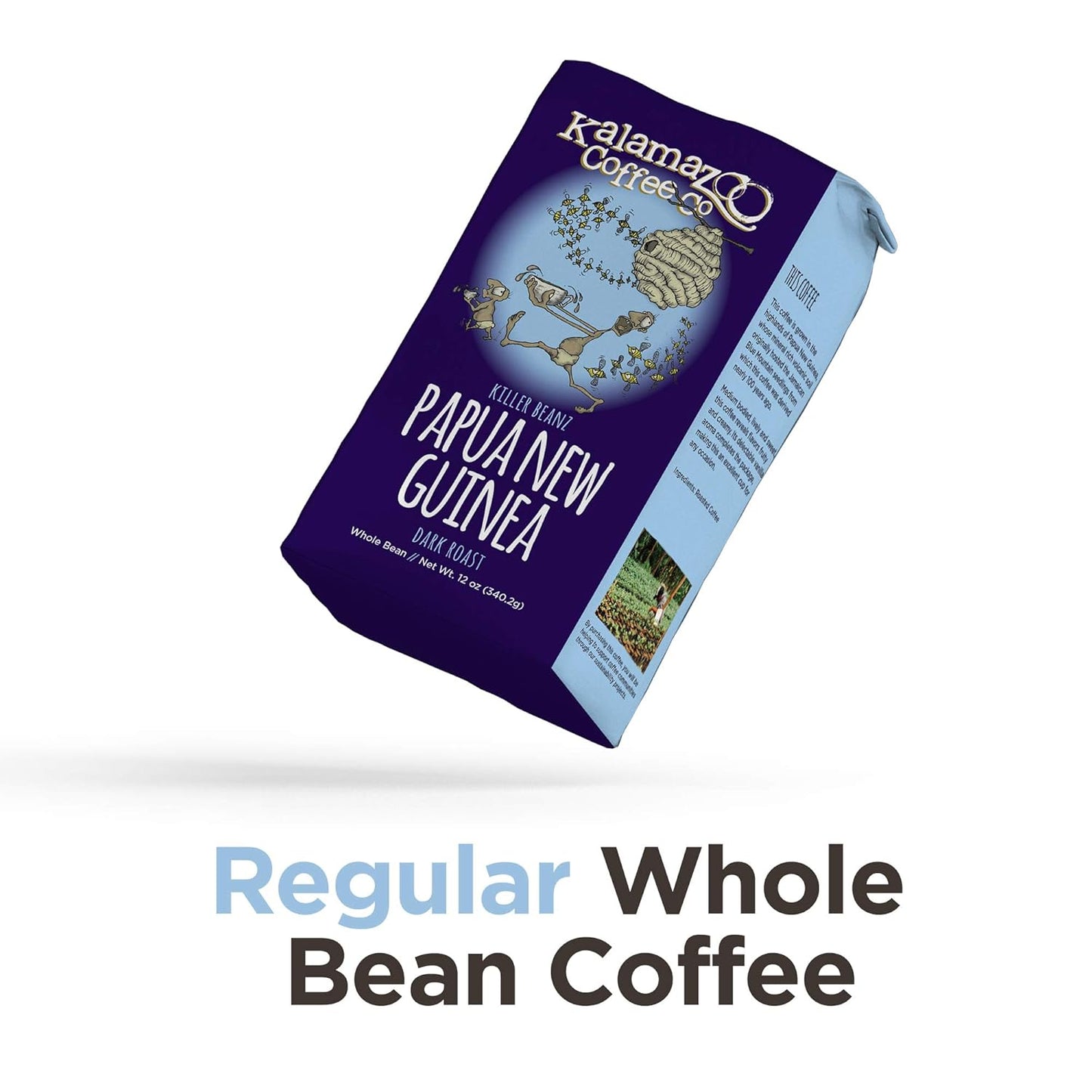 KALAMAZOO COFFEE COMPANY Whole Bean Coffee Variety Pack - Hazelnut, Backpackers Blend, & Papua New Guinea | 12oz Bag (3 Pack)