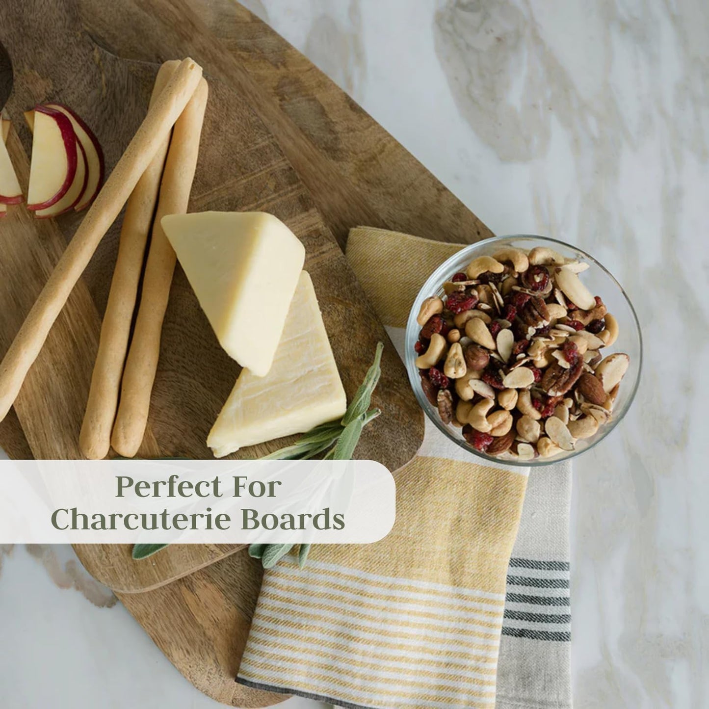 Wood Cutting Board 17x19 Handmade Serving & Chopping Board Paddle with Handle, Premium Home Decor Wooden Cutting Boards for Kitchen Display & Chopping, Light Wood