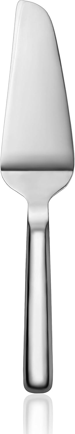 New Star Foodservice Hollow Handle Notched Serving Spoon (Silver, Cake Server (11-Inch))