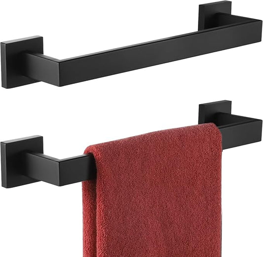KOKOSIRI 12-Inch Single Towel Bar SUS304 Stainless 2 Pack, B4003BK-L12-P2