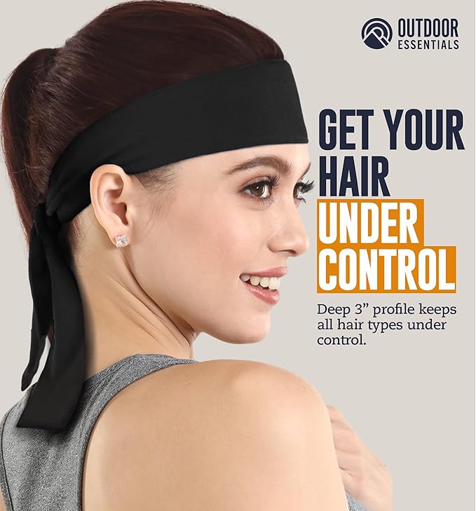 Tie Headband for Women & Men - Ninja Headbands, Head Tie for Running, Basketball, Football & Athletics,Cooling Headband