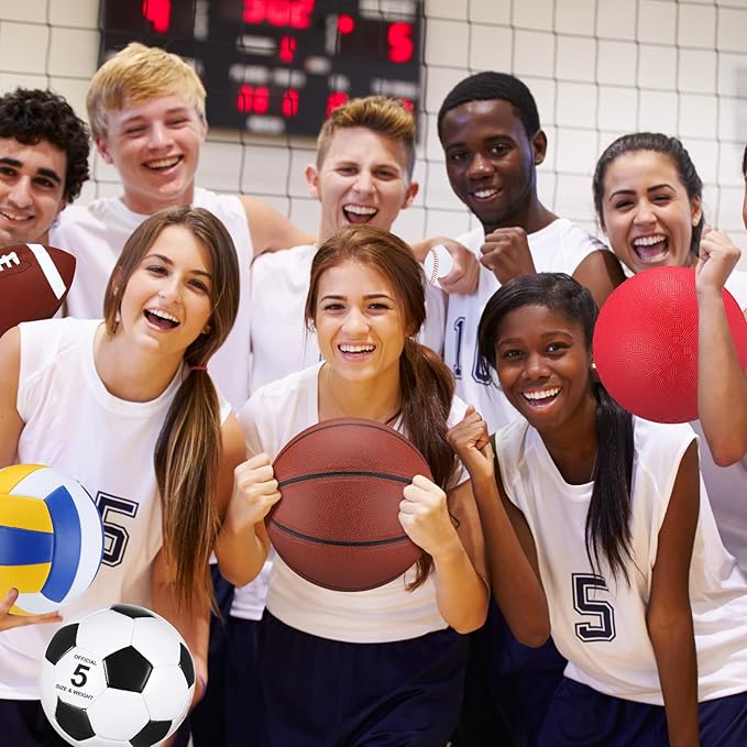 Leyndo 18 Pcs Bulk Sport Balls Set Basketball
