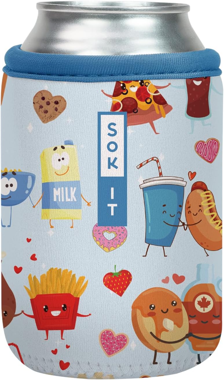 Sok It CanSok Sleeve for Beer & Soda Insulated Neoprene Cover (Bestie Bites, 12oz Can Sleeve)