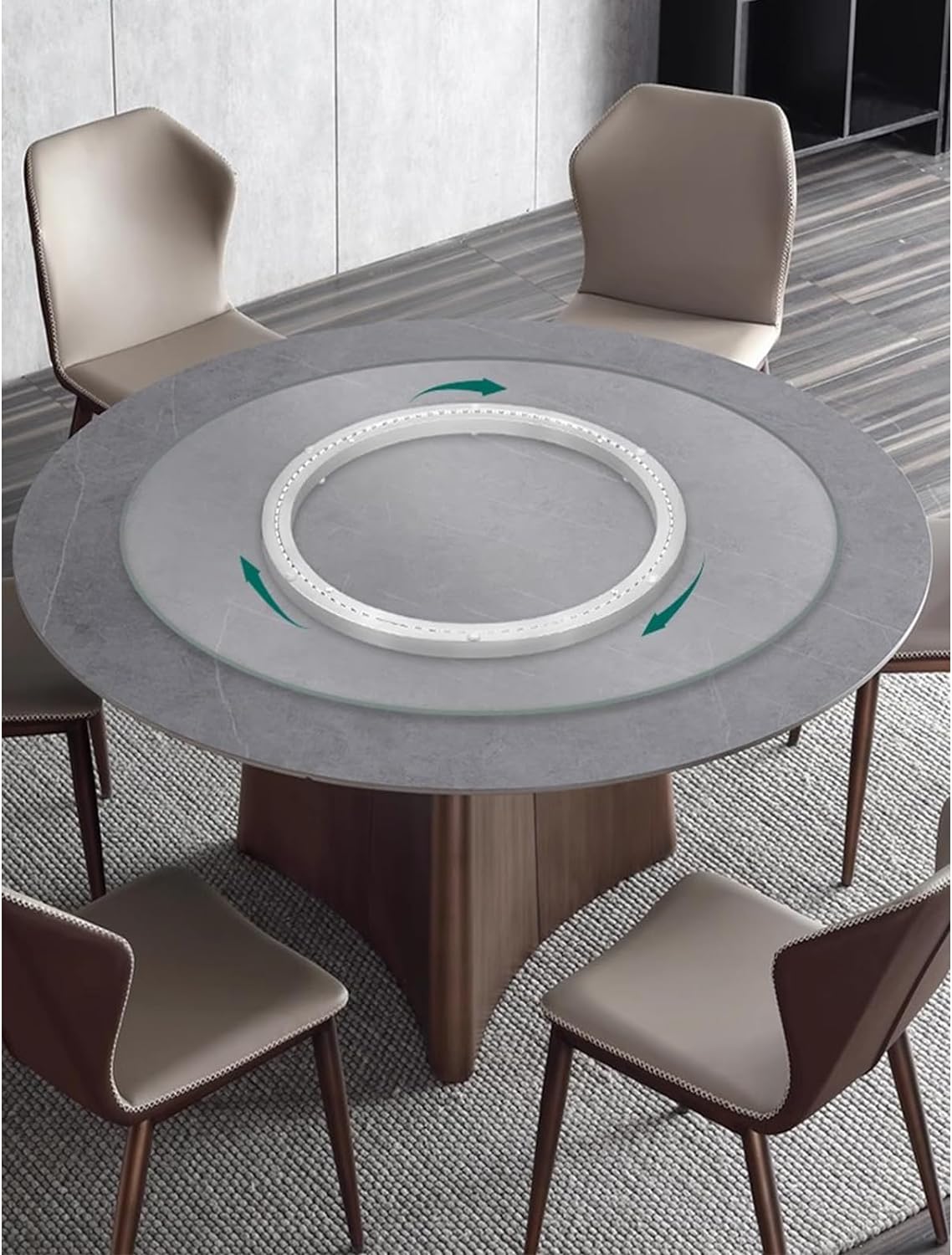 Lazy Susan Hardware Aluminum Rotating Turntable Bearings Swivel Plate Bearing for Dining-Table and Workbench (14 Inchs) …