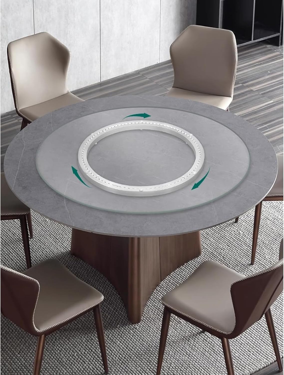 Lazy Susan Metal Heavy Duty Hardware Rotating Turntable Bearings Swivel Plate Bearing Aluminum Metal for Dining-Table and Workbench (12 Inchs) …