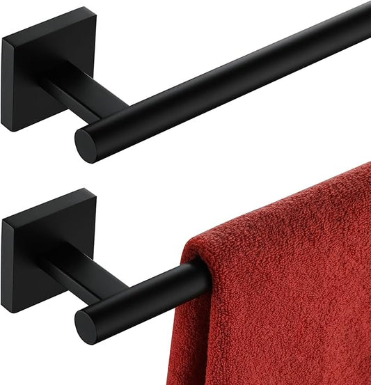 KOKOSIRI Towel Rails Bathroom Towel Bars Matte Black 24 Inch 2 Pack B4005BK-L24-P2
