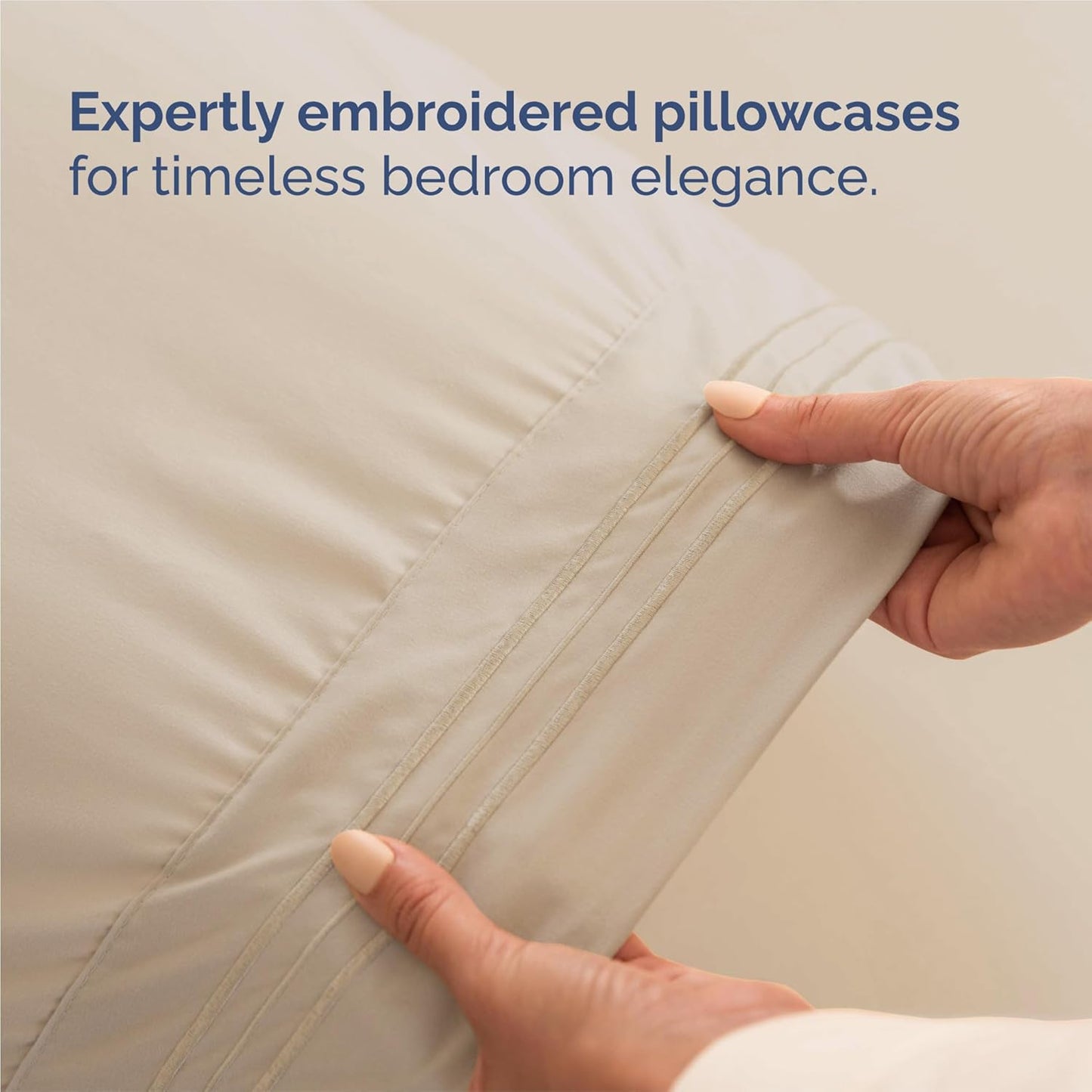 Split King Size 5 Piece Sheet Set - Comfy Breathable & Cooling Bed Sheets Set - Hotel Luxury Bedding for Women, Men, Kids, Teens, Boys & Girls - Deep Pockets, Soft and Wrinkle Free - Oeko-Tex - Wheat