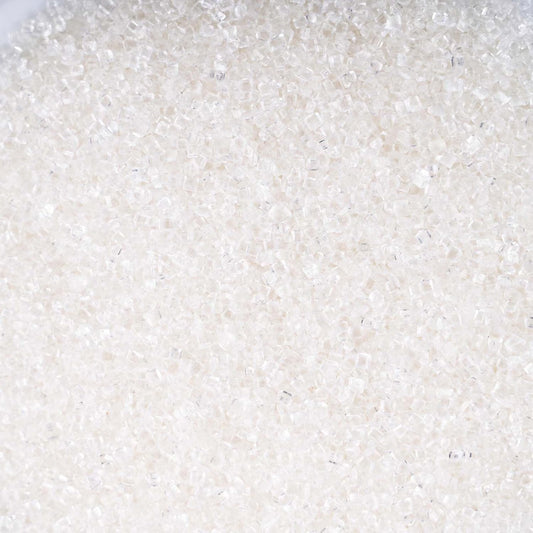 Kasvan White Sanding Sugar Sprinkles - Edible Sugar Crystals, Baking Cake Decorations, Ice Cream Toppings cupcake Decorating, Wedding Party Chirstmas Supplies, 85g/3.2oz (White)