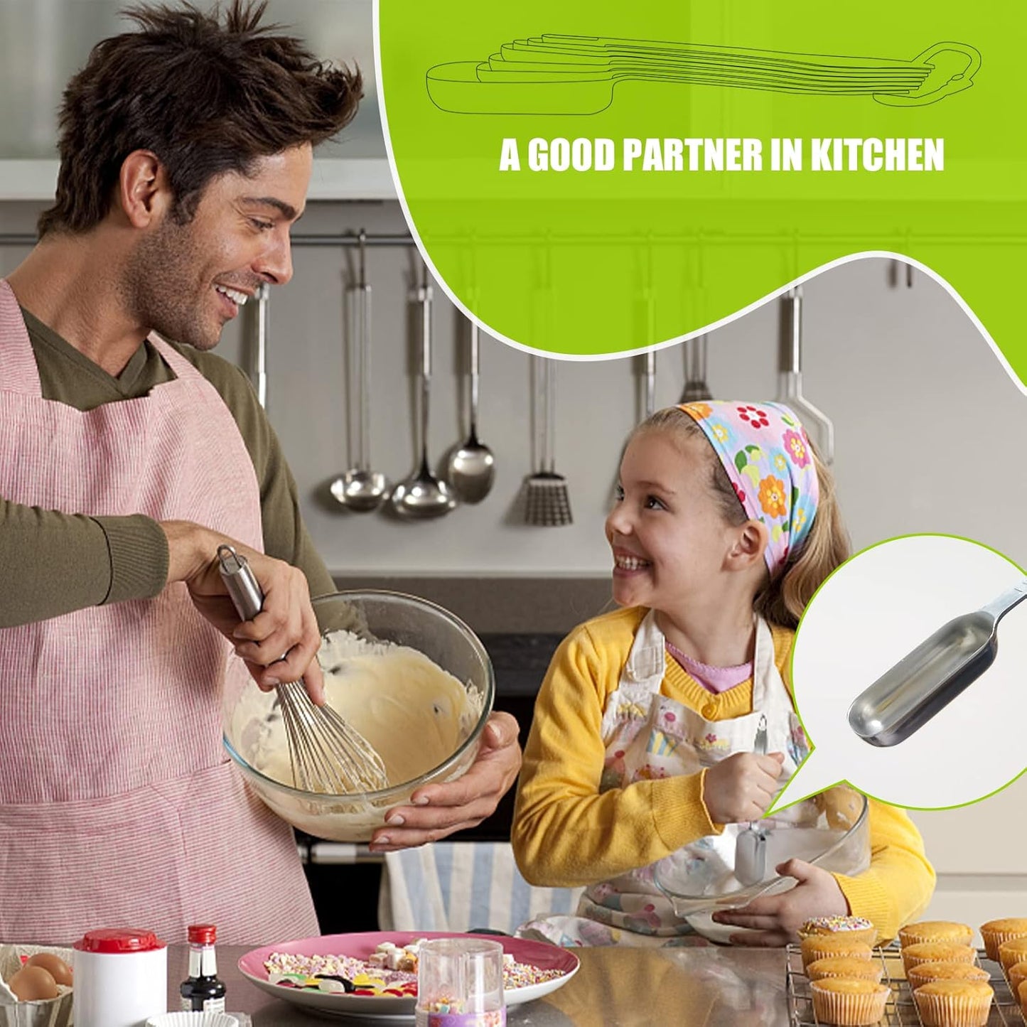 2PCS 1/2Tablespoon (1.5tsp, 7.5ml) Single Measuring Spoon, Individual Stainless Steel Long Handle Measure Teaspoon Only